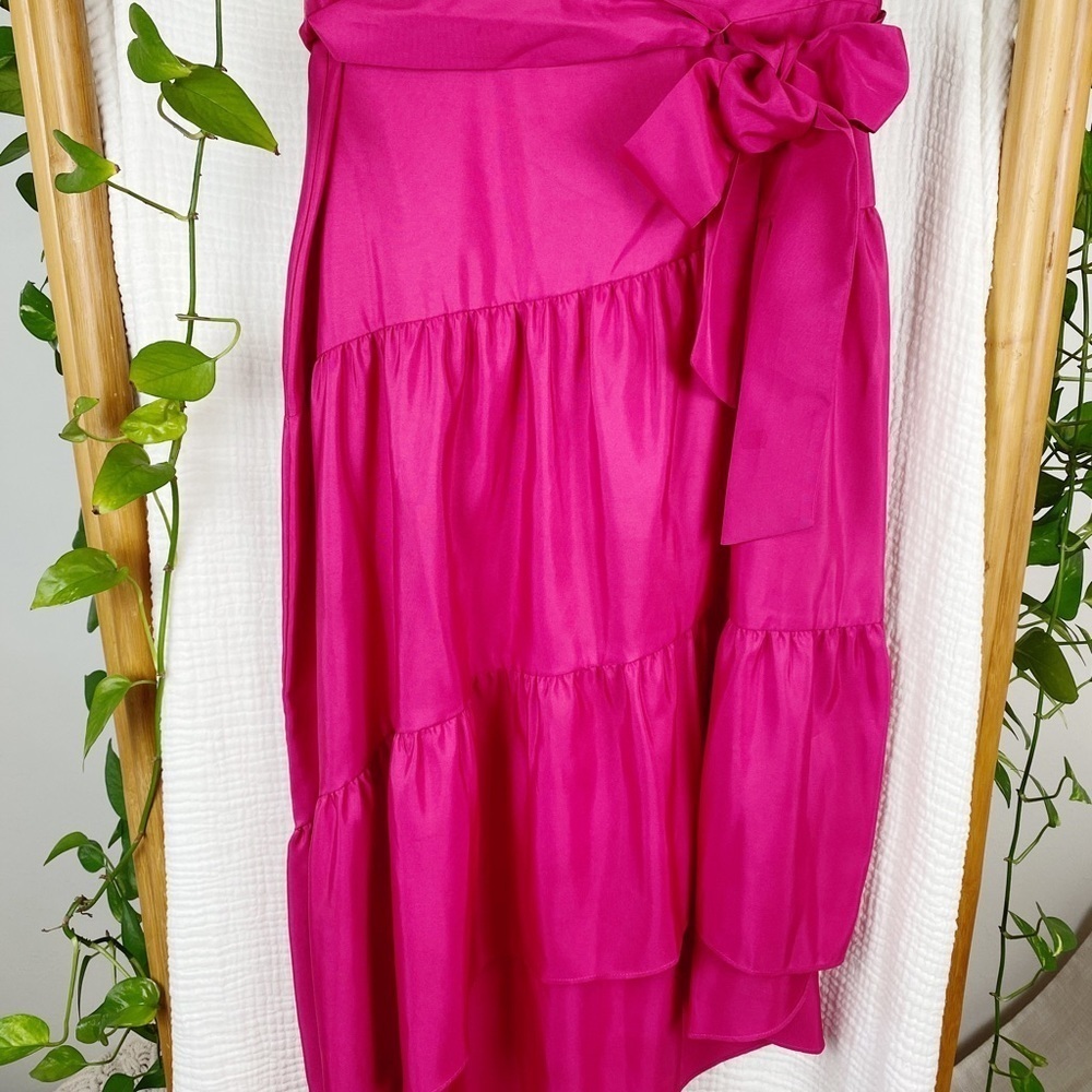 ELIZA J WOMENS BOW HI LOW WRAP RUFFLED SKIRT - Picture 11 of 11